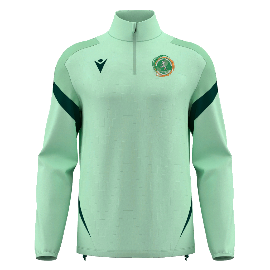 Ireland Women's National Team Official Supporters Club Unisex Hollow 1/4 Zip Mint Green