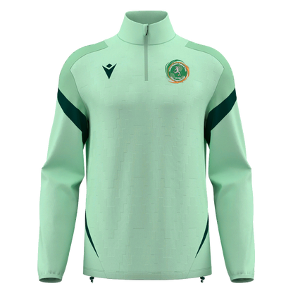 Ireland Women's National Team Official Supporters Club Unisex Hollow 1/4 Zip Mint Green