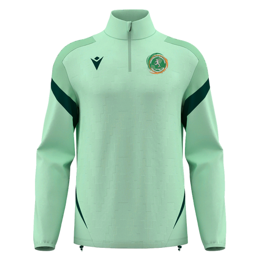 Ireland Women's National Team Official Supporters Club Unisex Hollow 1/4 Zip Mint Green