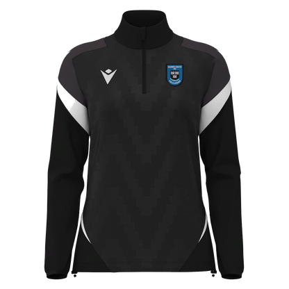 Marks Celtic FC Leona 1/4 Zip Womens Fit Black & White