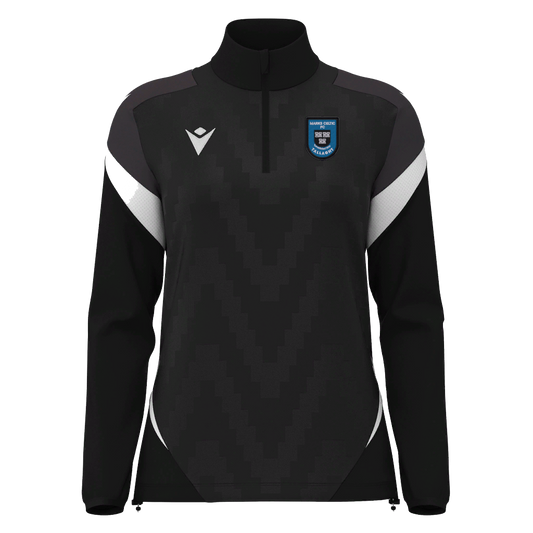 Marks Celtic FC Leona 1/4 Zip Womens Fit Black & White