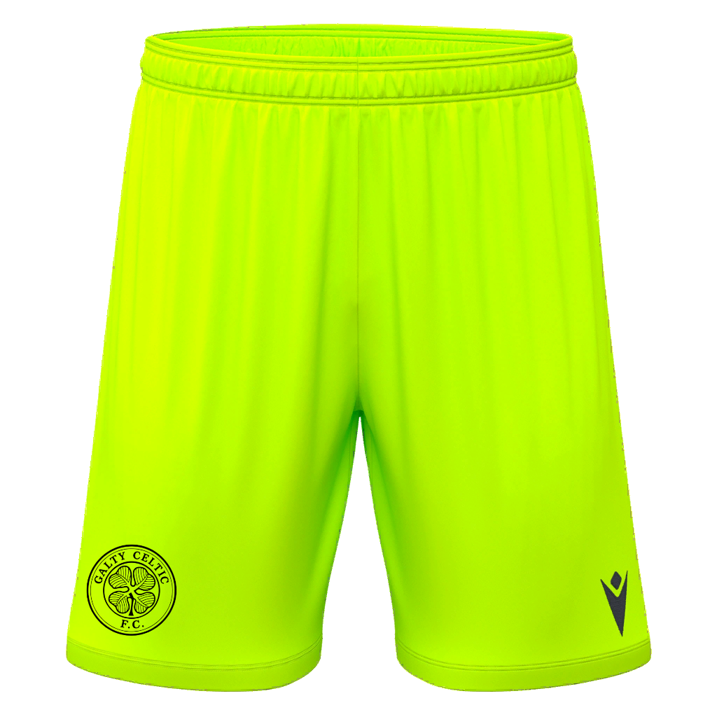 Galty Celtic Galax Goalkeepers Players Shorts Neon Yellow