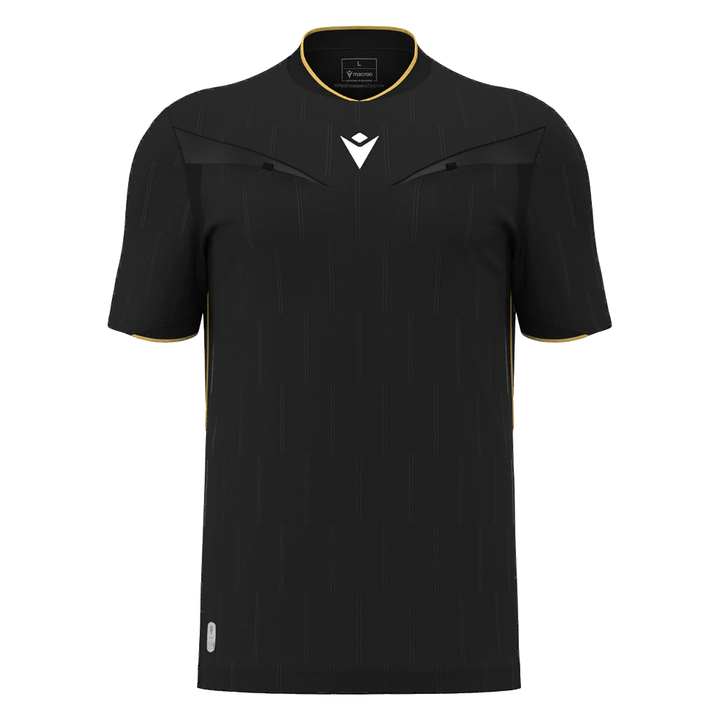 Mendez Eco Referee Shirt SS Black & Gold