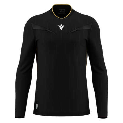 Mendez Eco Referee Shirt LS Black & Gold