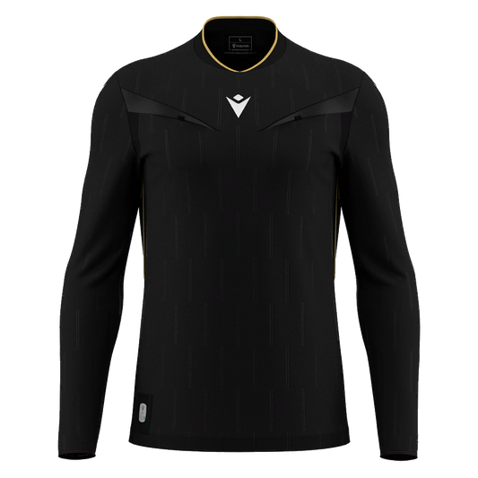 Mendez Eco Referee Shirt LS Black & Gold