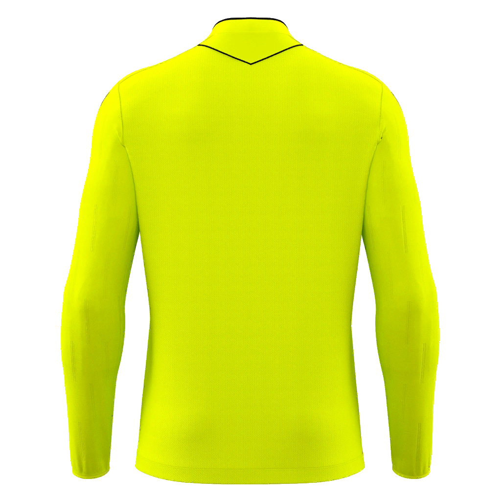 Mendez Eco Referee Shirt LS Neon Yellow & Black