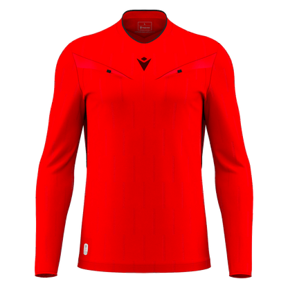 Mendez Eco Referee Shirt LS Bright Red & Black