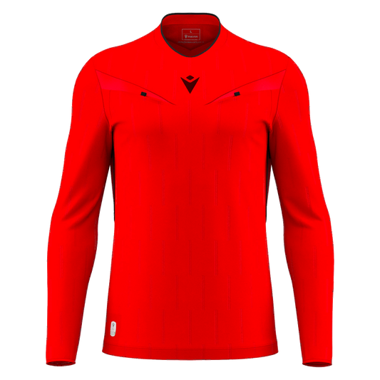 Mendez Eco Referee Shirt LS Bright Red & Black