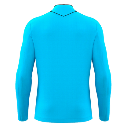 Mendez Eco Referee Shirt LS Neon Sky & Black