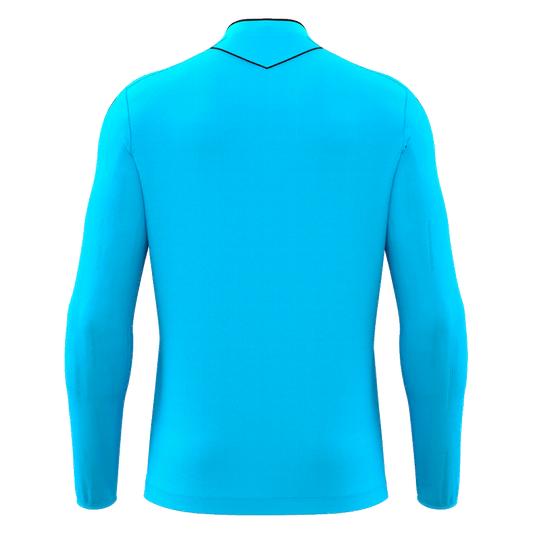 Mendez Eco Referee Shirt LS Neon Sky & Black
