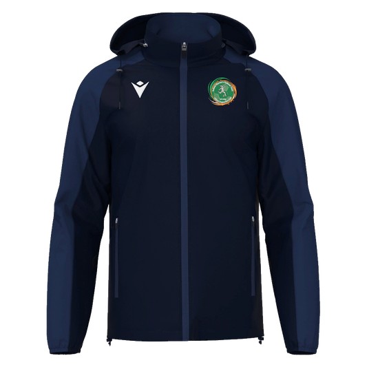Ireland Women's National Team Official Supporters Club Unisex Elbrus Full Zip Rain Jacket Navy
