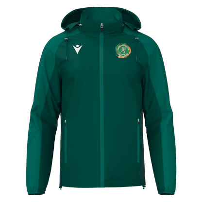 Ireland Women's National Team Official Supporters Club Unisex Elbrus Full Zip Rain Jacket Bottle Green