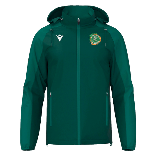 Ireland Women's National Team Official Supporters Club Unisex Elbrus Full Zip Rain Jacket Bottle Green