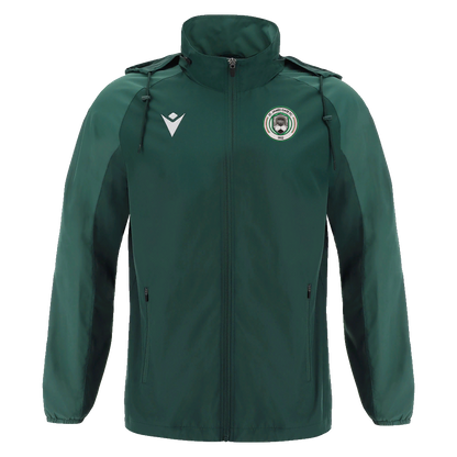St James Gate FC Elbrus Full Lenght Zip Rain Jacket Bottle Green