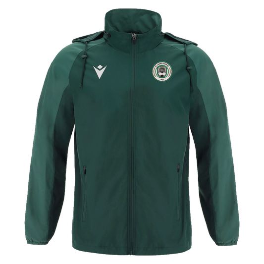 St James Gate FC Elbrus Full Lenght Zip Rain Jacket Bottle Green