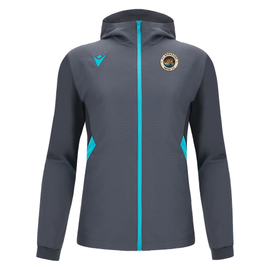 St Brendan's United Tiamat Full Zip Hoodie Anthracite & Neon Sky