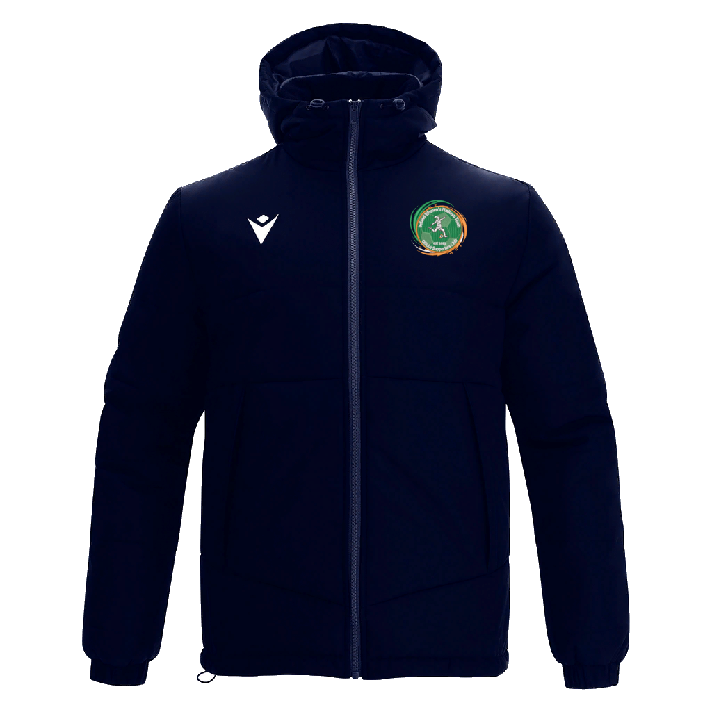 Ireland Women's National Team Official Supporters Club Unisex Andes Padded Bomber Jacket Navy
