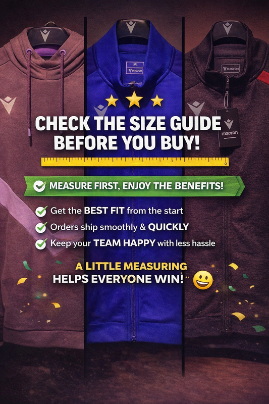 * Quick Size Guide Reminder *