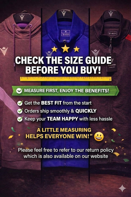 * Quick Size Guide Reminder *